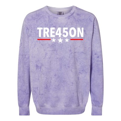 TRE45ON Anti Trump Treason 45 Colorblast Crewneck Sweatshirt