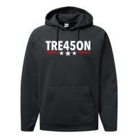 TRE45ON Anti Trump Treason 45 Performance Fleece Hoodie