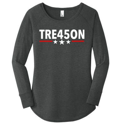 TRE45ON Anti Trump Treason 45 Women's Perfect Tri Tunic Long Sleeve Shirt