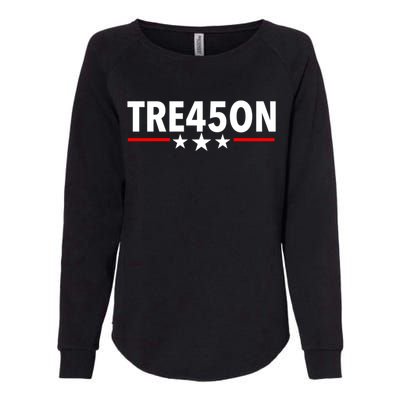 TRE45ON Anti Trump Treason 45 Womens California Wash Sweatshirt