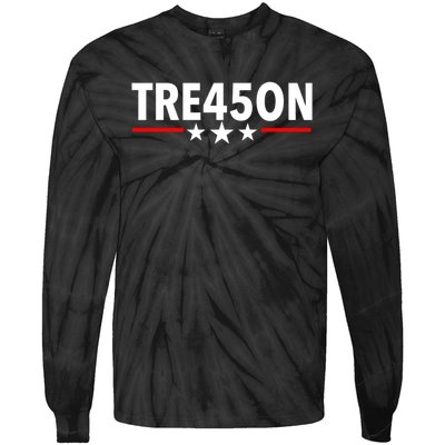 TRE45ON Anti Trump Treason 45 Tie-Dye Long Sleeve Shirt