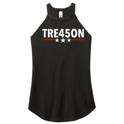 TRE45ON Anti Trump Treason 45 Women's Perfect Tri Rocker Tank