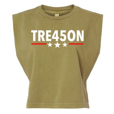 TRE45ON Anti Trump Treason 45 Garment-Dyed Women's Muscle Tee