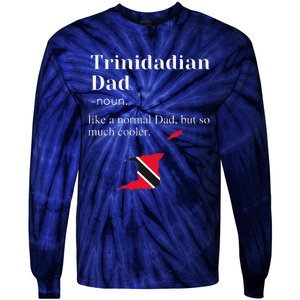 Trinidad And Tobago Flag Dad Fathers Day Father Trini Tie-Dye Long Sleeve Shirt