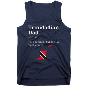 Trinidad And Tobago Flag Dad Fathers Day Father Trini Tank Top