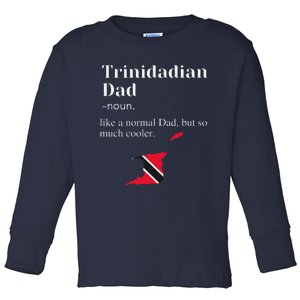 Trinidad And Tobago Flag Dad Fathers Day Father Trini Toddler Long Sleeve Shirt