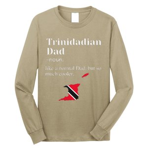 Trinidad And Tobago Flag Dad Fathers Day Father Trini Long Sleeve Shirt