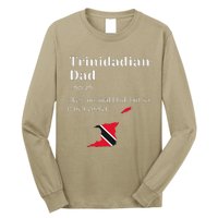 Trinidad And Tobago Flag Dad Fathers Day Father Trini Long Sleeve Shirt