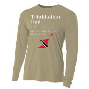 Trinidad And Tobago Flag Dad Fathers Day Father Trini Cooling Performance Long Sleeve Crew