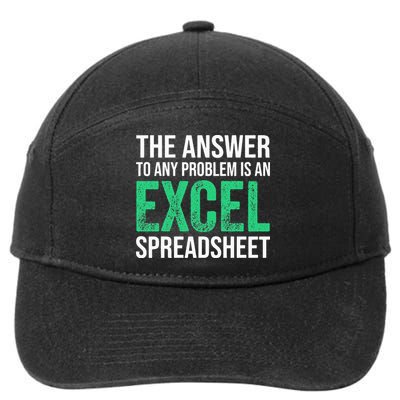 The Answer To Any Problem Is An Excel Spreadsheet Funny Acco 7-Panel Snapback Hat
