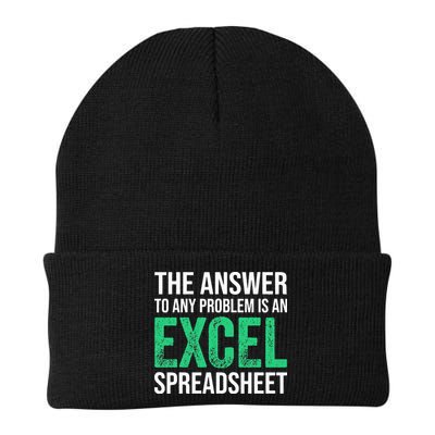 The Answer To Any Problem Is An Excel Spreadsheet Funny Acco Knit Cap Winter Beanie