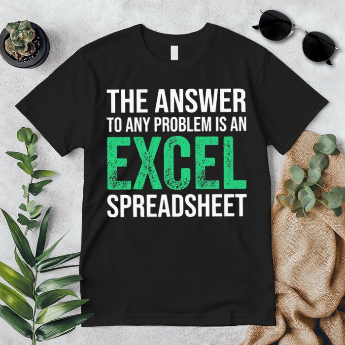 The Answer To Any Problem Is An Excel Spreadsheet Funny Acco Premium T-Shirt