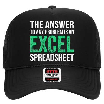 The Answer To Any Problem Is An Excel Spreadsheet Funny Acco Trucker Hat