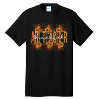 Thankful Art Teacher Thanksgiving Art Teaching Tall T-Shirt