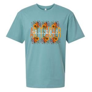 Thankful Art Teacher Thanksgiving Art Teaching Sueded Cloud Jersey T-Shirt