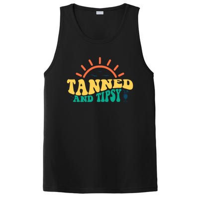 Tanned And Tipsy Sunshine Ing Summer Vacation Gift PosiCharge Competitor Tank