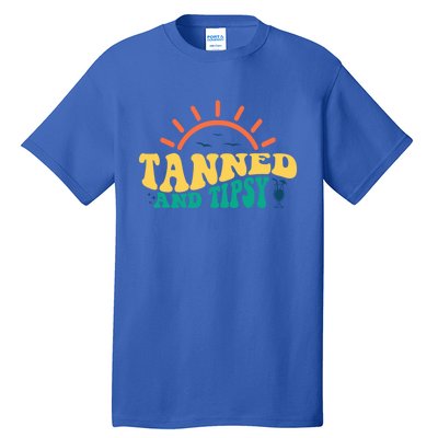 Tanned And Tipsy Sunshine Ing Summer Vacation Gift Tall T-Shirt