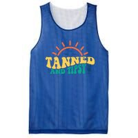 Tanned And Tipsy Sunshine Ing Summer Vacation Gift Mesh Reversible Basketball Jersey Tank