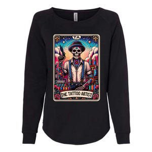 Tattoo Artist Tarot Card Skeleton Drawing Tattooist Tarot Womens California Wash Sweatshirt