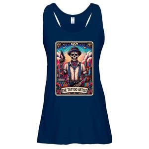 Tattoo Artist Tarot Card Skeleton Drawing Tattooist Tarot Ladies Essential Flowy Tank