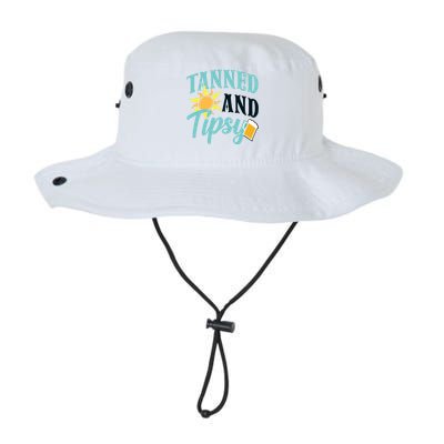 Tanned And Tipsy Vacation Quote Funny Gift Legacy Cool Fit Booney Bucket Hat