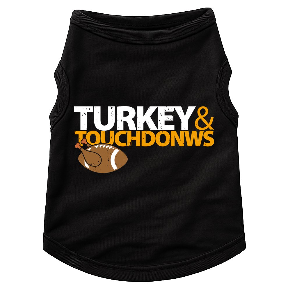 Turkey And Touchdowns Doggie Tank