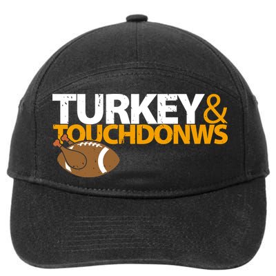 Turkey And Touchdowns 7-Panel Snapback Hat