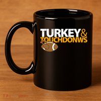 Turkey And Touchdowns 11oz C Handle Ceramic Mug