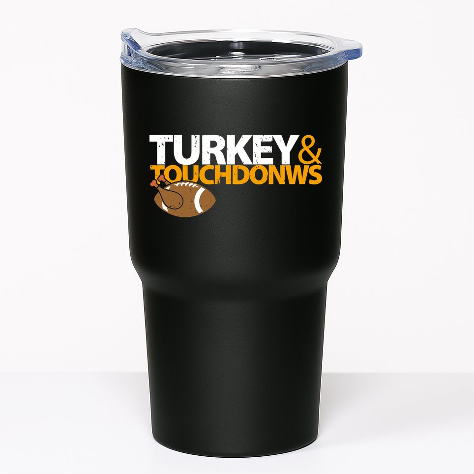Turkey And Touchdowns Tumbler