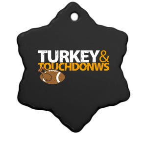 Turkey And Touchdowns Ceramic Star Ornament