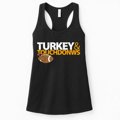 Turkey And Touchdowns Womens Tank Top