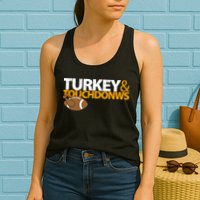 Turkey And Touchdowns Womens Tank Top