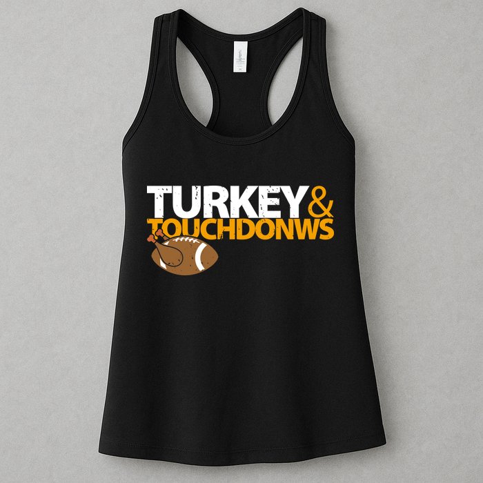 Turkey And Touchdowns Womens Tank Top