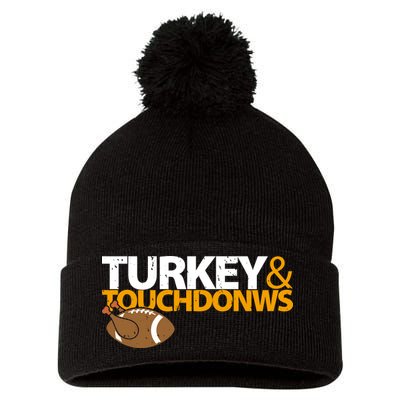 Turkey And Touchdowns Pom Pom 12in Knit Beanie
