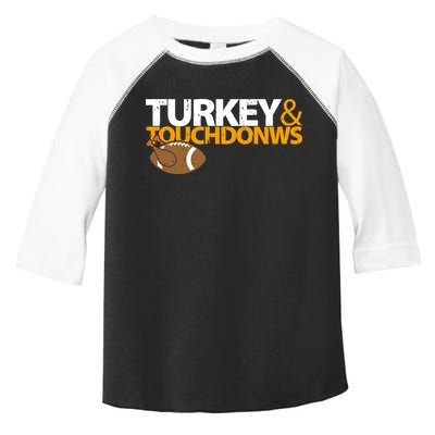 Turkey And Touchdowns Toddler Fine Jersey T-Shirt