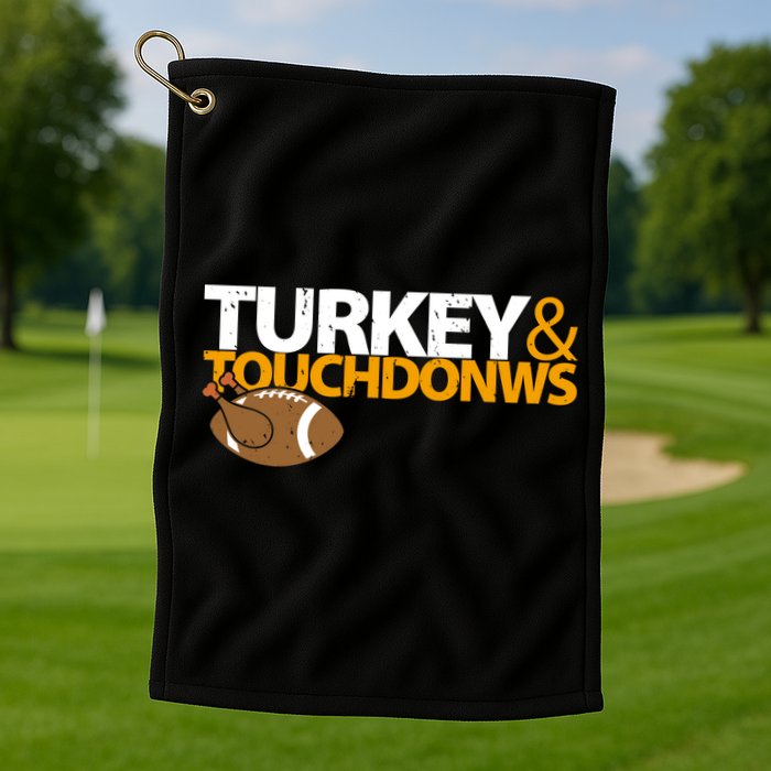 Turkey And Touchdowns Golf Towel