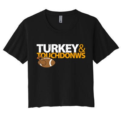 Turkey And Touchdowns Crop Top