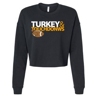 Turkey And Touchdowns Cropped Pullover Crew