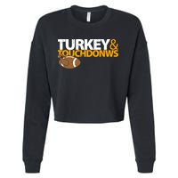 Turkey And Touchdowns Cropped Pullover Crew