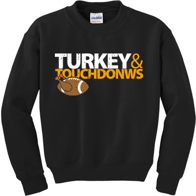 Turkey And Touchdowns Kids Sweatshirt