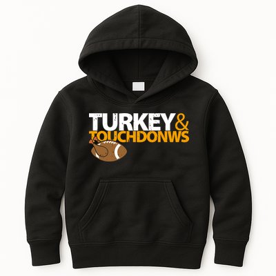 Turkey And Touchdowns Kids Hoodie