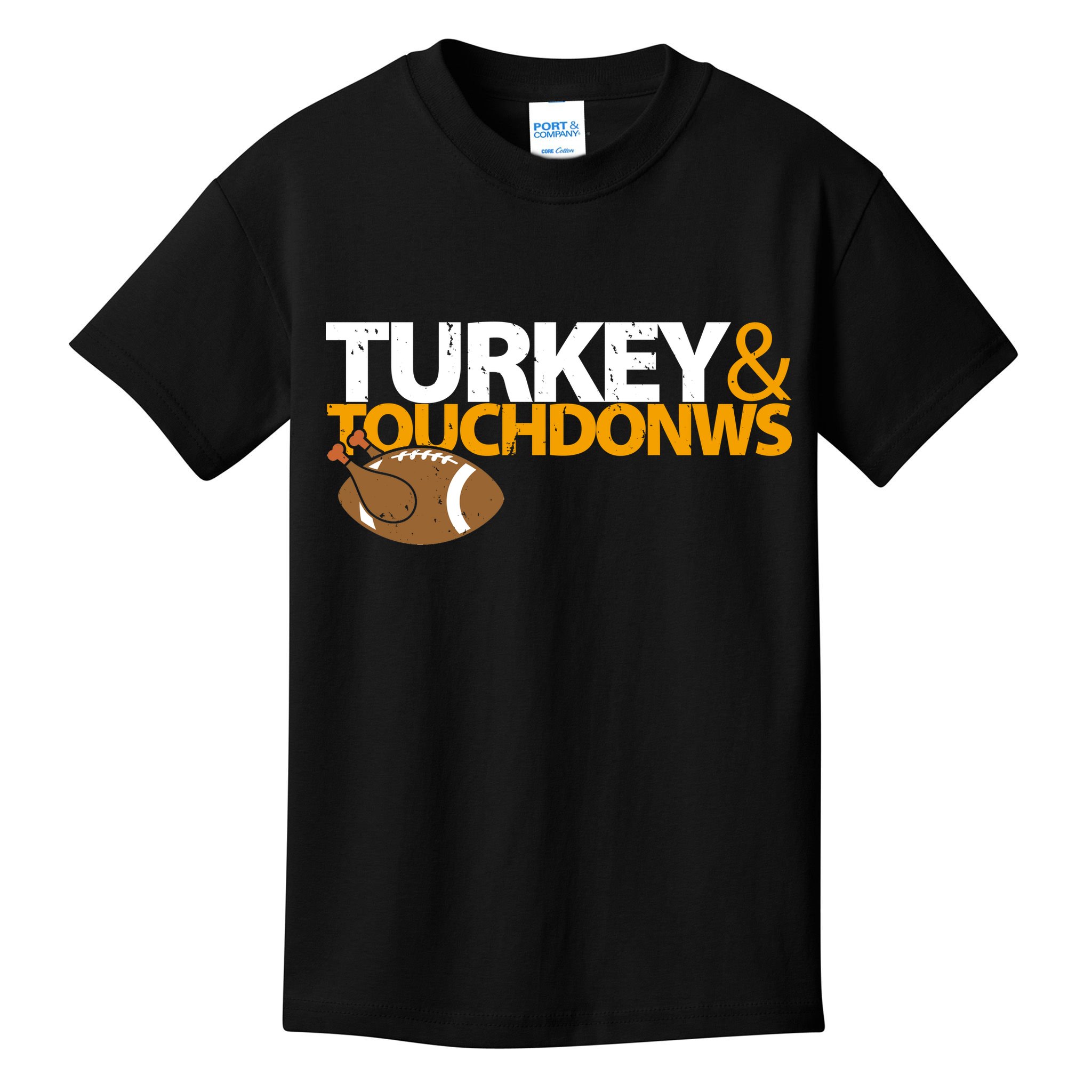 Turkey And Touchdowns Kids T-Shirt