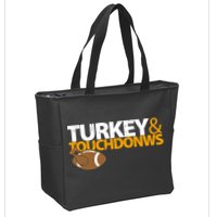 Turkey And Touchdowns Zip Tote Bag