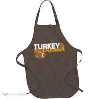 Turkey And Touchdowns Full-Length Apron With Pockets