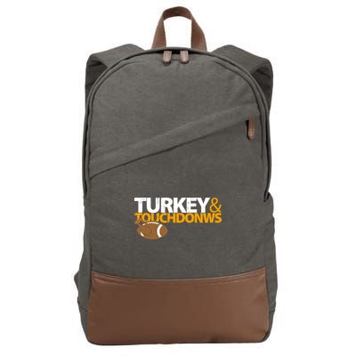 Turkey And Touchdowns Cotton Canvas Backpack