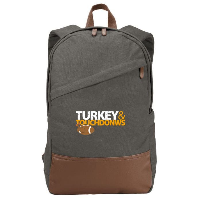 Turkey And Touchdowns Cotton Canvas Backpack