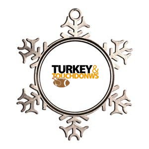 Turkey And Touchdowns Metallic Star Ornament