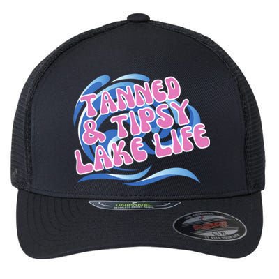 Tanned And Tipsy Lakes Summer Boating Vacation Family Gift Flexfit Unipanel Trucker Cap