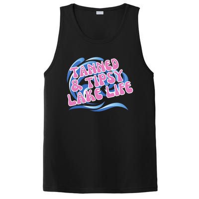 Tanned And Tipsy Lakes Summer Boating Vacation Family Gift PosiCharge Competitor Tank