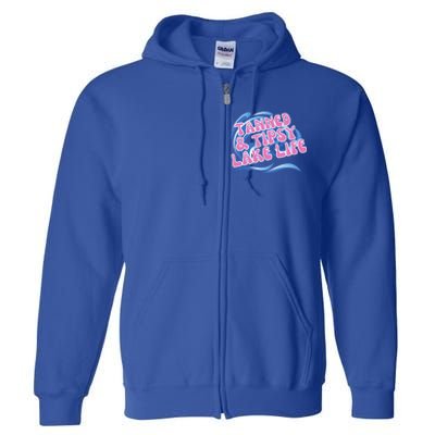 Tanned And Tipsy Lakes Summer Boating Vacation Family Gift Full Zip Hoodie